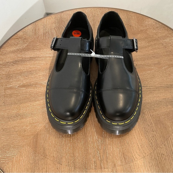 Dr Martens Women’s Bethan Oxford Black Mary Jane Platform Shoes - Picture 7 of 8